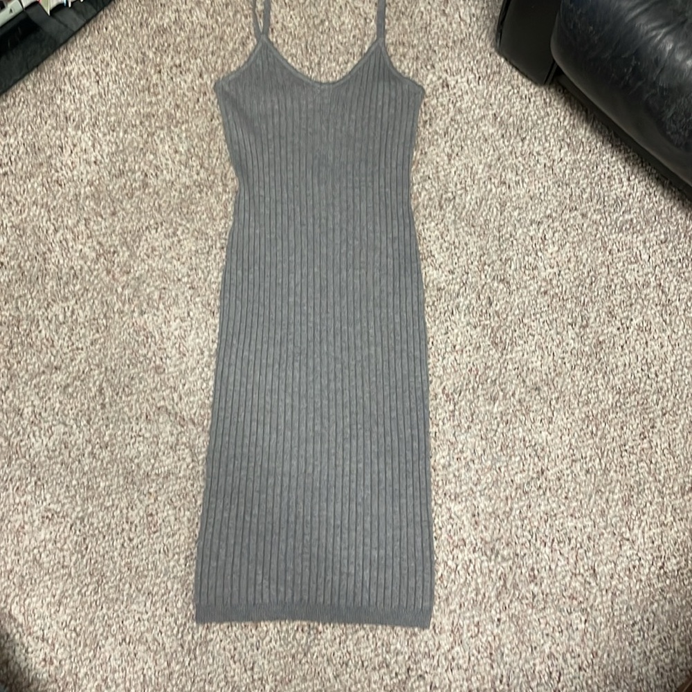 7 for all mankind knit Ribbed sleeveless midi Dress